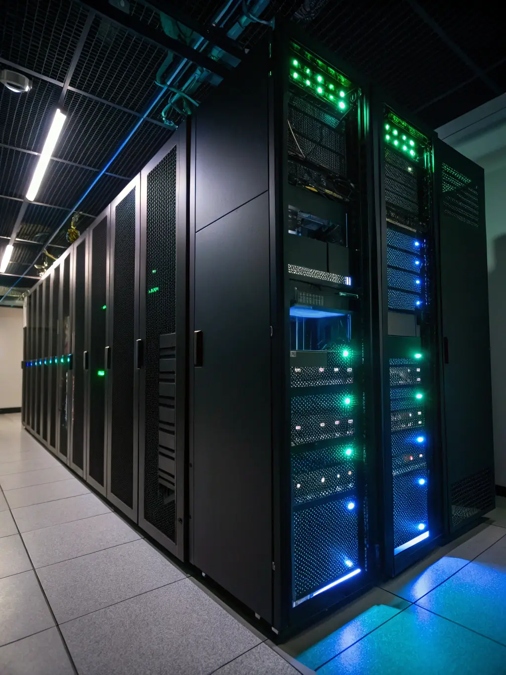A secure server room representing the advanced security and compliance features included in the Enterprise Plan.